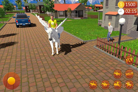 Flying Horse Taxi Driving: Unicorn Cab Driver apkdebit screenshots 2