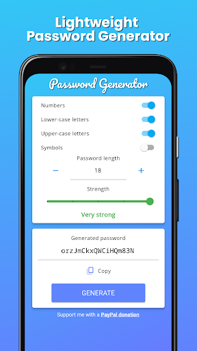 Android application Password Generator LW screenshort