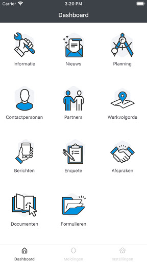 Android application BVR communicatie screenshort