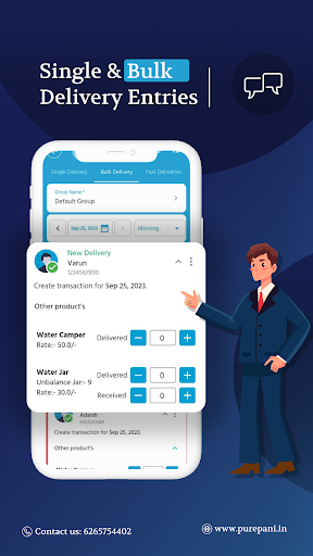 Android application Pure Pani For Water Business screenshort