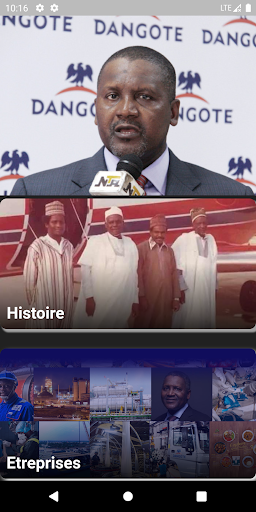 Android application Aliko Dangote screenshort