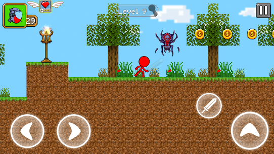 Red Stickman Mod Apk Animation Parkour Fighter Latest for Android 5