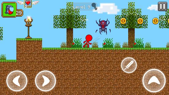 Red Stickman Parkour Fighter Screenshot