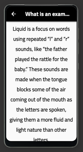 Android application liquid alliteration screenshort