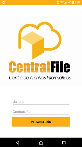 Android application CentralFile Solicitudes screenshort