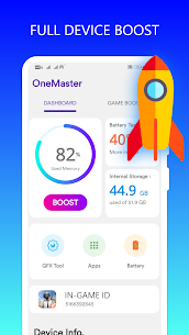 One Master Pro – Game Booster Apk Download 3