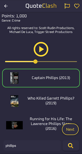 QuoteClash Screen 3