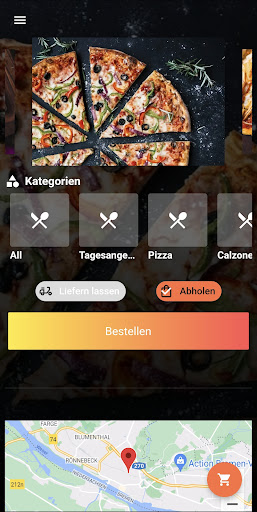 Android application Sunny Pizza-Service screenshort