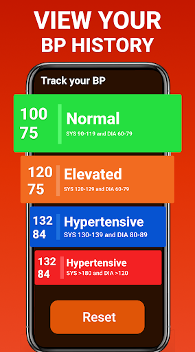 Android application BloodPressure Record Pedometer screenshort