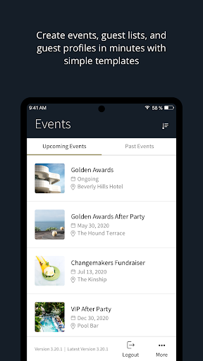 Android application Event Check-In App l zkipster screenshort