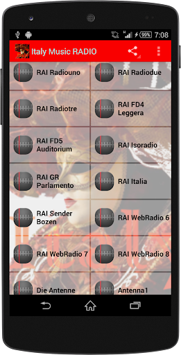 Android application Italy Music RADIO screenshort