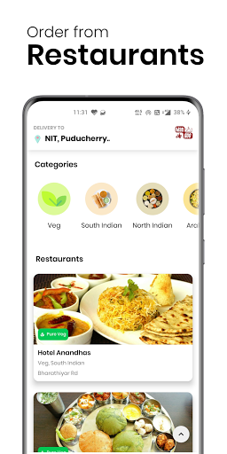 Android application Mangoo Online Food Delivery screenshort