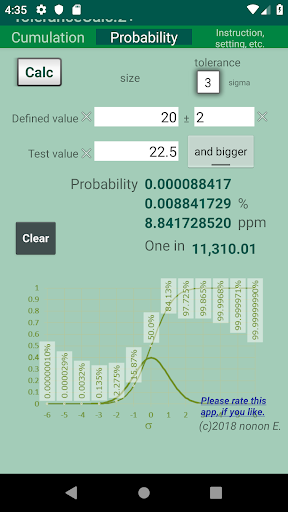 Tolerance Calculator 2+ Screen 3