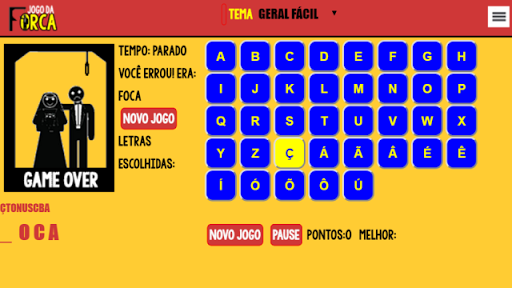 Jogo da Forca Screen 3