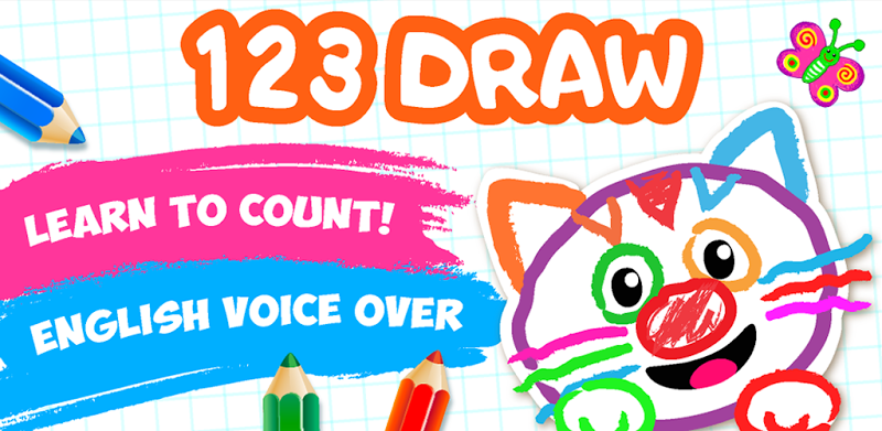 123 Draw🎨 Toddler counting for kids Drawing games