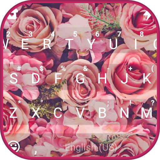 Pink Rose Keyboard - rose keyb  Icon