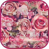 Pink Rose Keyboard - rose keyboard icon