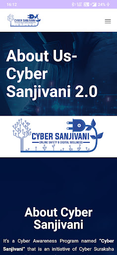 Android application Cyber Sanjivani 2.0 screenshort