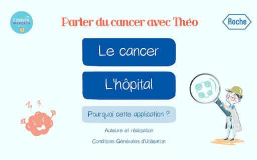 Android application Parler du cancer avec Théo screenshort