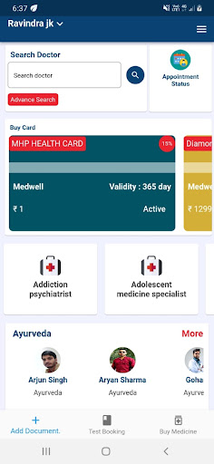 Android application Medwell HealPro screenshort