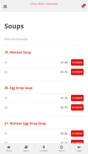 China Wok Westville Ordering Screen 3