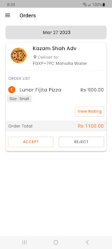 Android application FastFoods Restaurant App screenshort