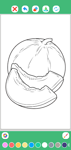 Fruits and Vegetables Coloring Screen 2