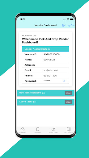 Vendor Pick N Drop Screen 2