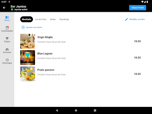 Android application Jaynius Pro screenshort