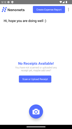 Android application Nanonets Receipts & Expenses screenshort