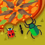 Icono de hormigas y pizza