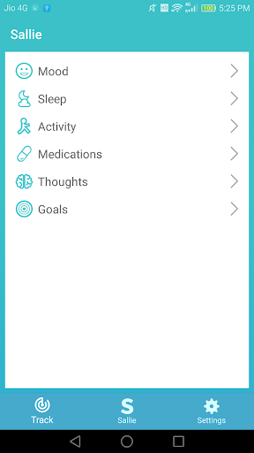 Android application Sallie screenshort