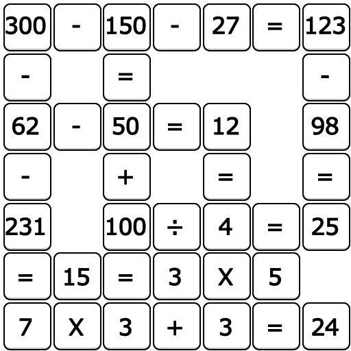 Math Cross Fun: Math Crossword Logo