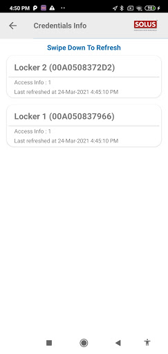 Solus Locker Access Screen 3