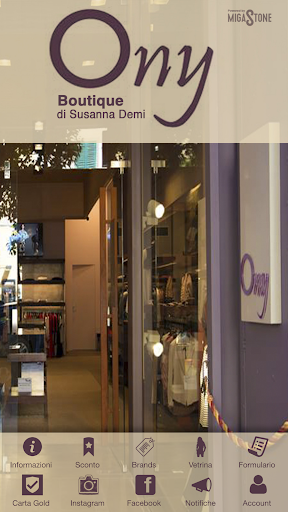 Android application Ony Boutique screenshort