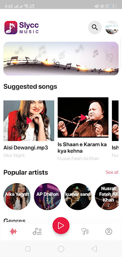 Android application Slycc Music screenshort