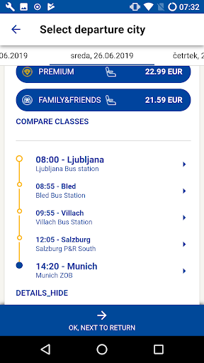 Nomago InterCity Screen 2