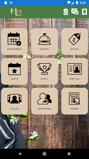 Android application Healing Elements Day Spa screenshort