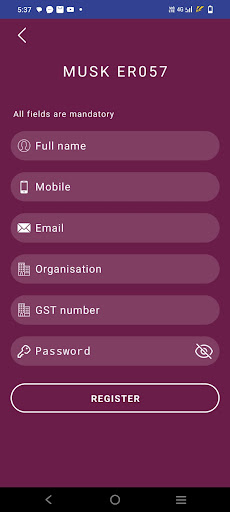 Android application Musk ER057 screenshort