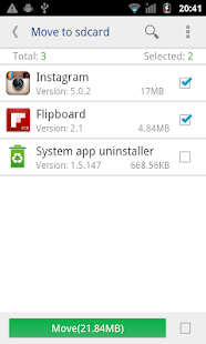 Move app to SD card Screenshot