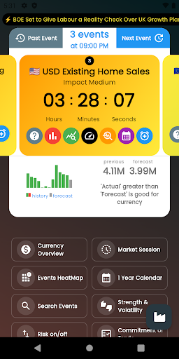 Forex Calendar Counter & Alarm Screen 2