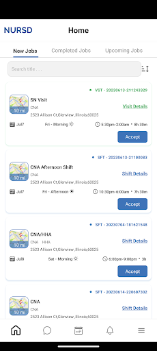 Android application NursdConnect screenshort