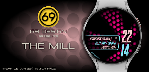 Android application [69D] The Mill - watch face screenshort
