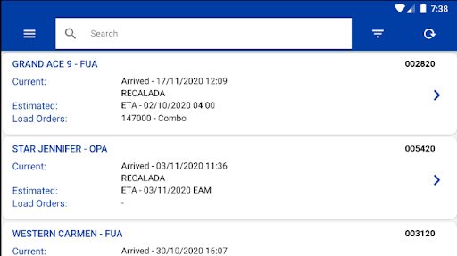 Android application Gestion De Operaciones screenshort
