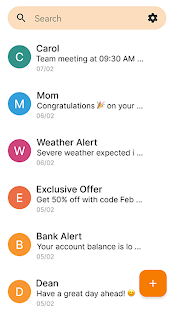 Schlichter SMS-Messenger Screenshot