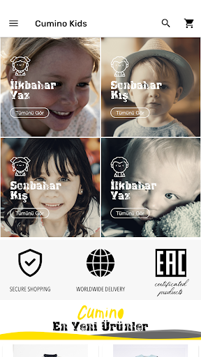 Android application Cumino Kids screenshort