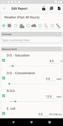 Android application Water Quality screenshort