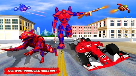 Wolf Robot Car Transform Game