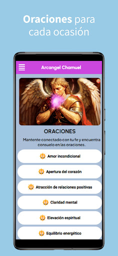 Android application Arcangel Chamuel Oraciones screenshort