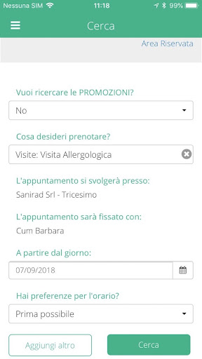 saniRad prenota facile Screen 3